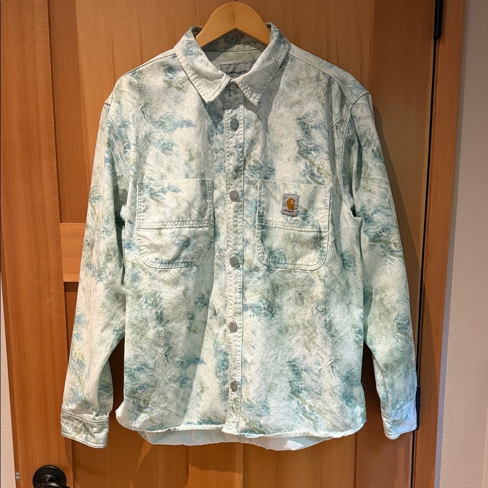 Carhartt WIP Pale Mint Tie-Dye Lightweight Shirt Jacket